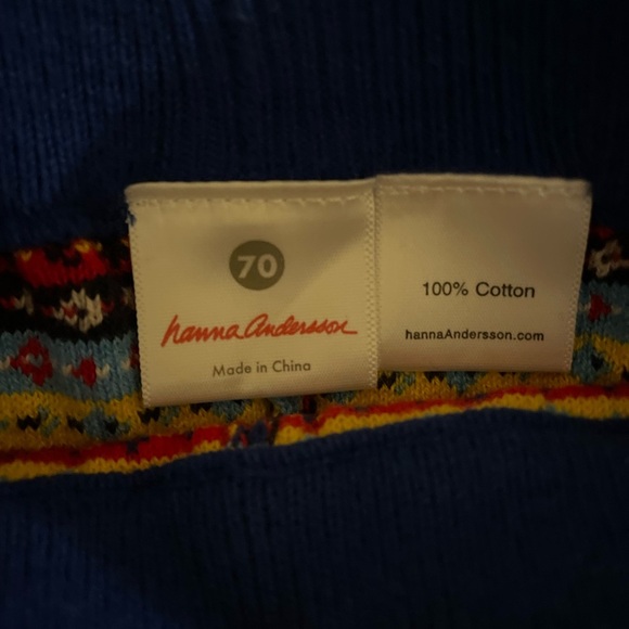 Hanna Andersson Blue and Red Geometric Kids Pajamas - Picture 3 of 3